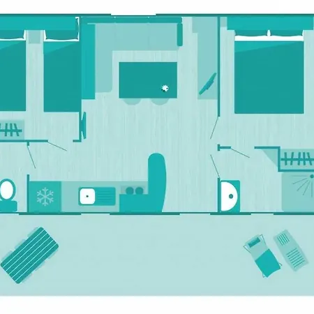 营地 Mobilhome 4 Etoiles - Piscine - Eechhi Saint-Raphaël